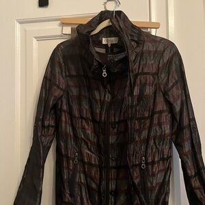 Chic Women's Plaid Utility Jacket